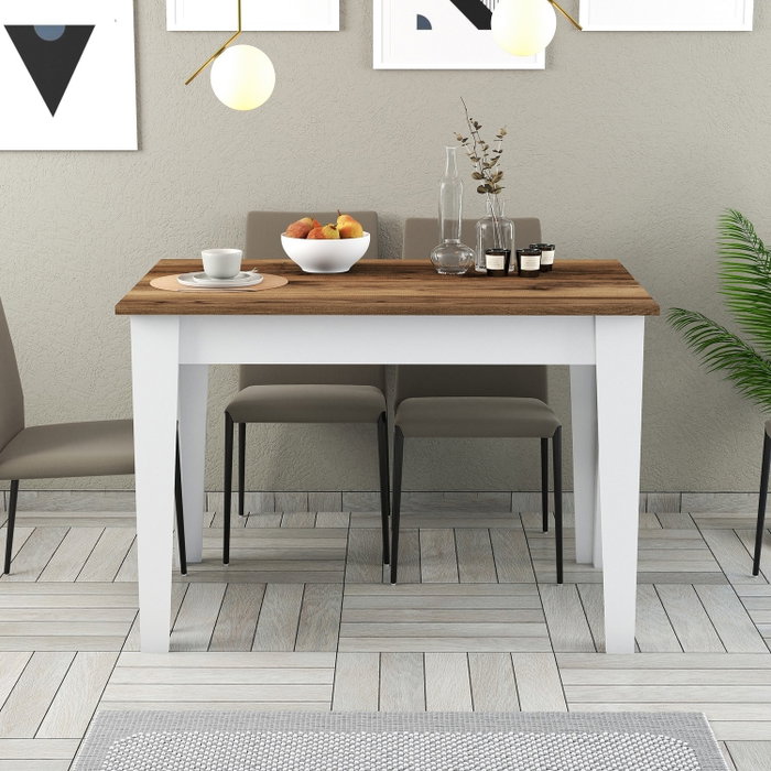 Hanah Home Kiev 511 Mesa de Cocina Nogal y Blanco